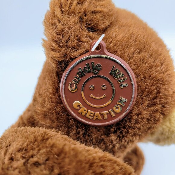 Vintage Cuddle Wit Teddy Bear Brown 1989 Stuffed Animal Plush Toy Read - Picture 3 of 12